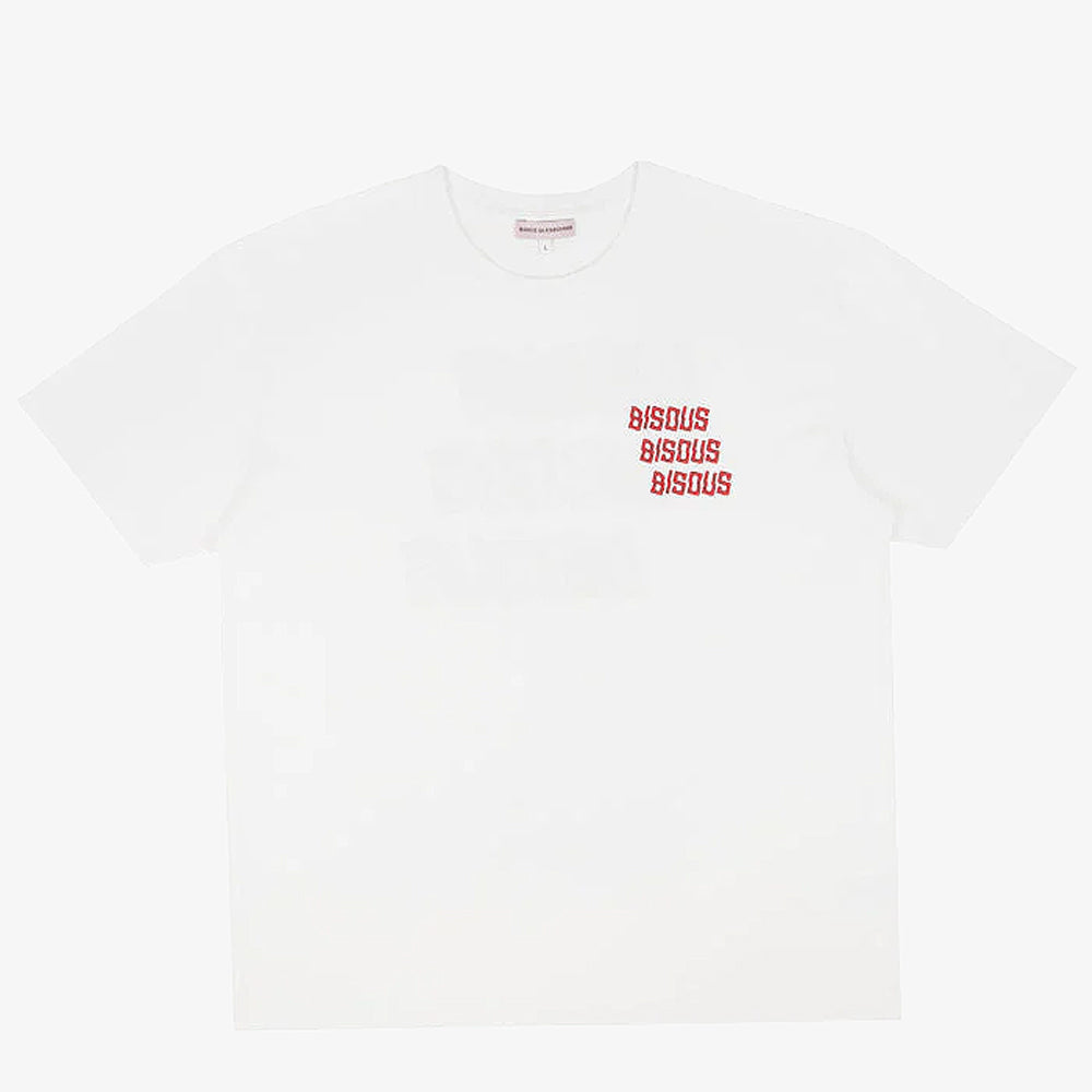 Bisous Skateboards Tshirt Bisous X3 Vichy White