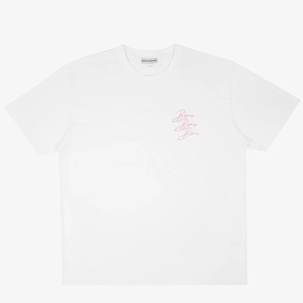 Bisous Skateboards Tshirt Cigarette White