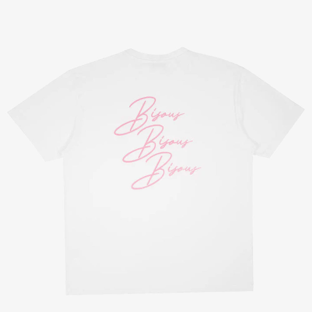 Bisous Skateboards Tshirt Cigarette White