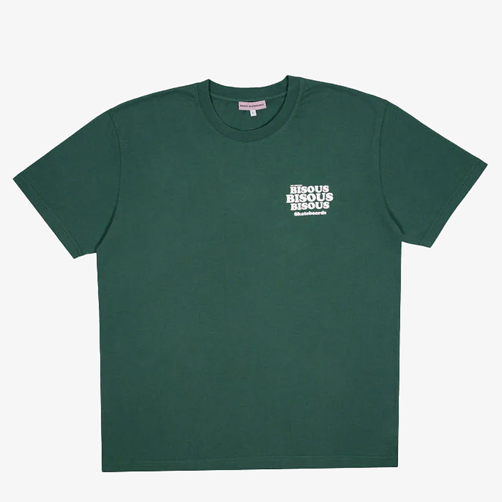 Bisous Skateboards Tshirt Grease Forest Green