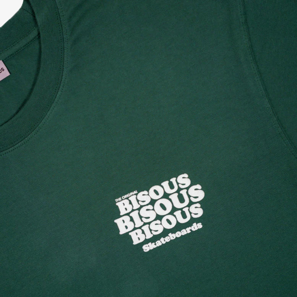 Bisous Skateboards Tshirt Grease Forest Green