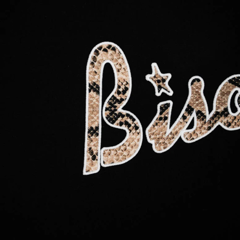 Bisous Skateboards Tshirt Lounge Snake Black