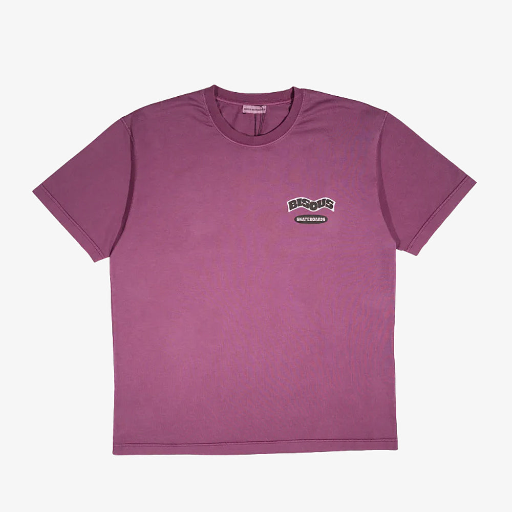 Bisous Skateboards Tshirt Monogram Eggplant Ss25/30