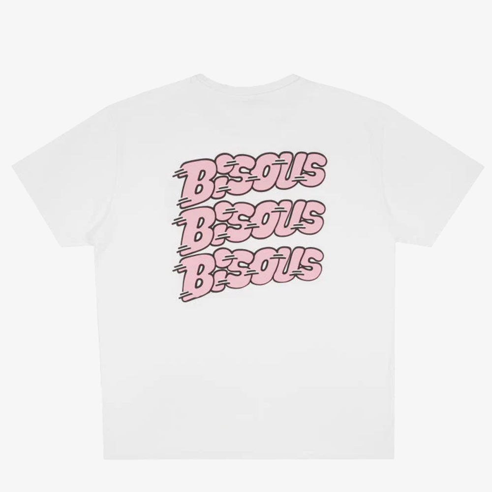 Bisous Skateboards Tshirt Pablo White