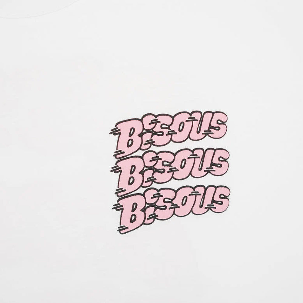 Bisous Skateboards Tshirt Pablo White