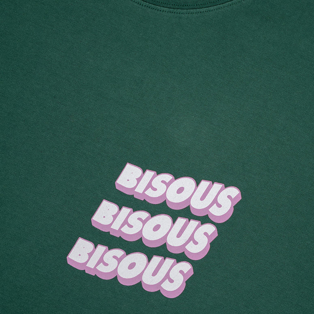 Bisous Skateboards Tshirt Sonics Forest Green