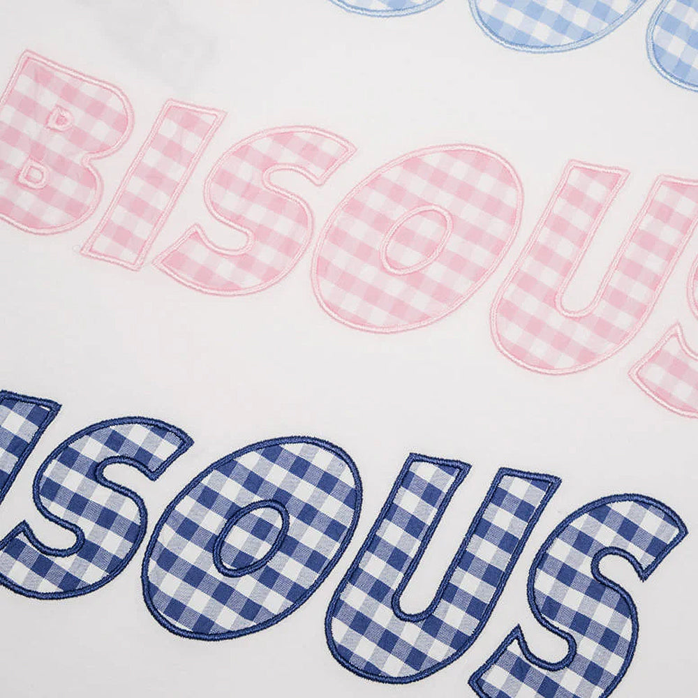 Bisous Skateboards Tshirt Sonics Vichy White