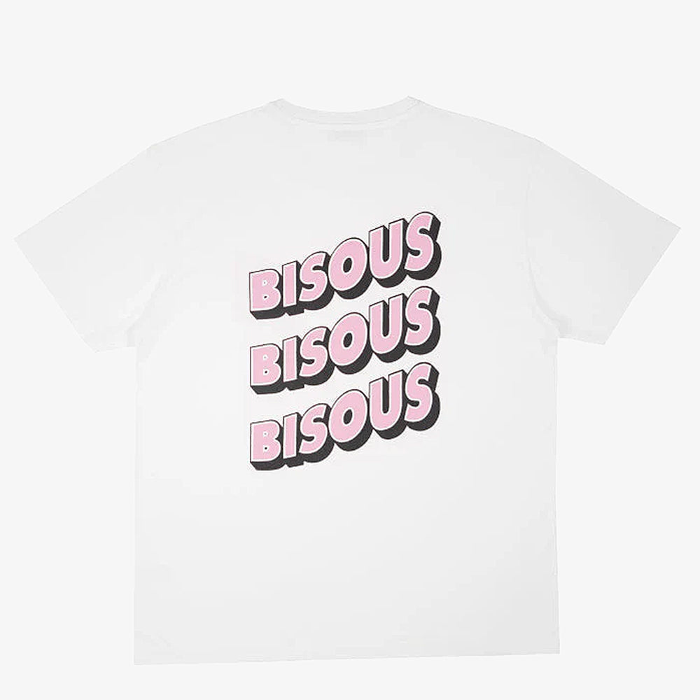 Bisous Skateboards Tshirt Sonics White Fw25/83