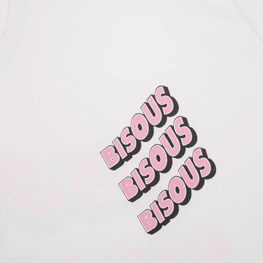 Bisous Skateboards Tshirt Sonics White Fw25/83