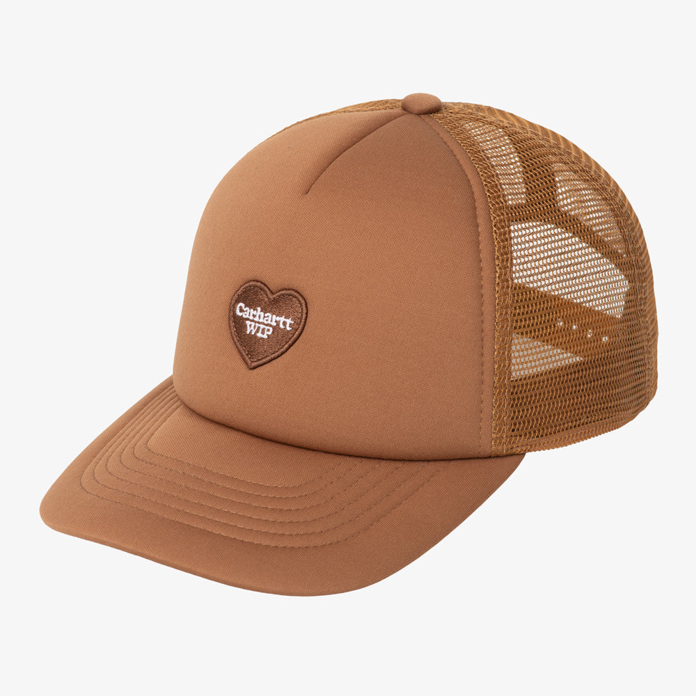 Carhartt Wip Heart Patch Trucker Cap Hamilton Brown I035250-hz-xx
