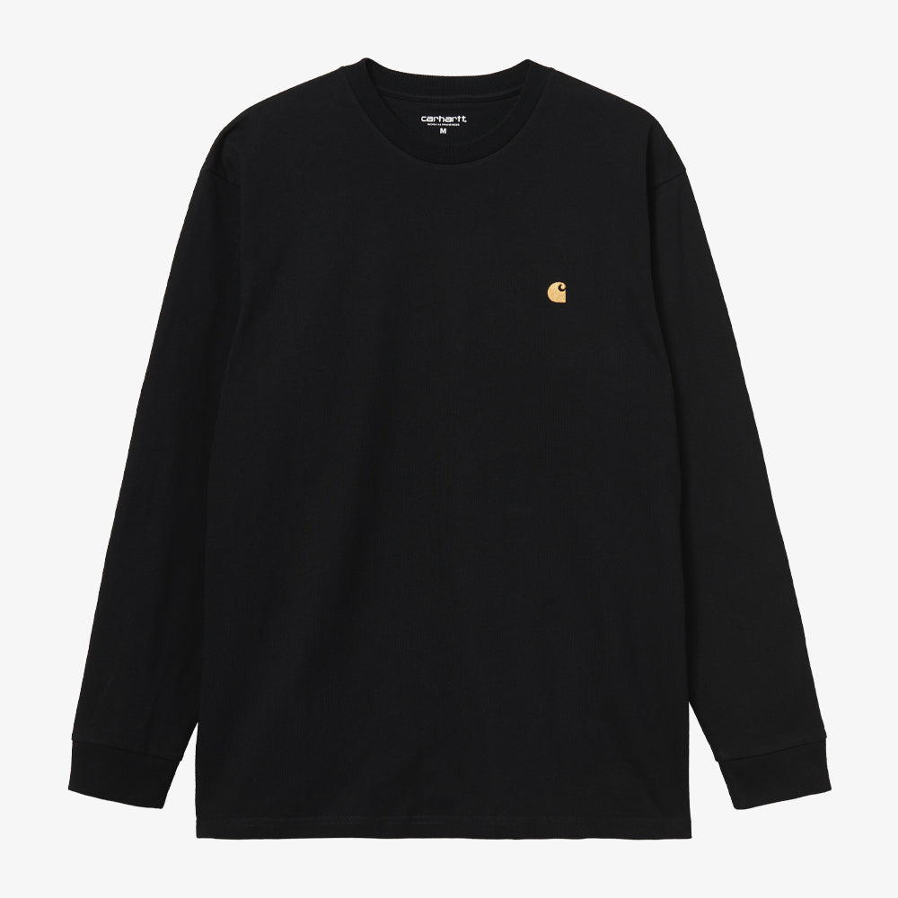 Carhartt Wip L/S Chase Tshirt Black Gold I026392-00f-xx