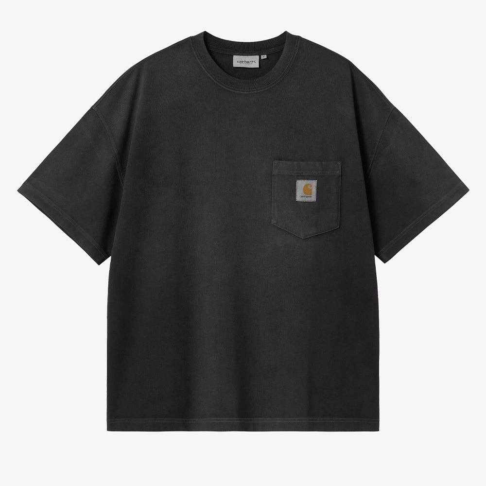 Carhartt Wip S/S Hudson Pocket Tshirt Black Chalk Wash I035140-89-5f