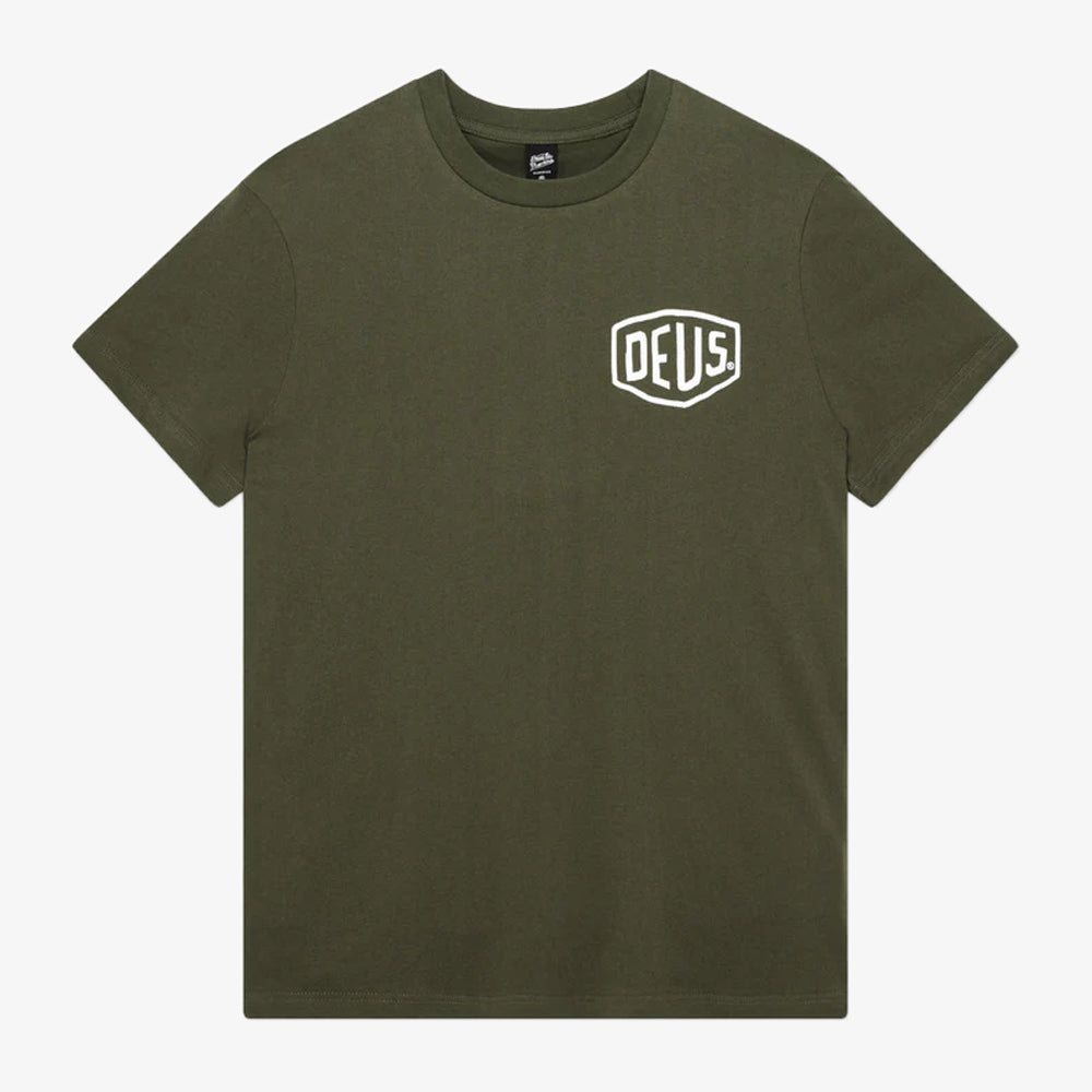 Deus Ex Machina Biarritz Address T-shirt Cypress Green Dmw41808z-cyp