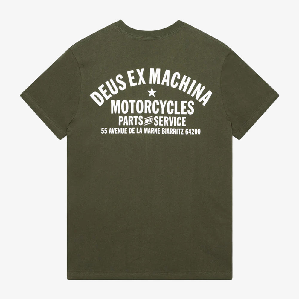 Deus Ex Machina Biarritz Address T-shirt Cypress Green Dmw41808z-cyp