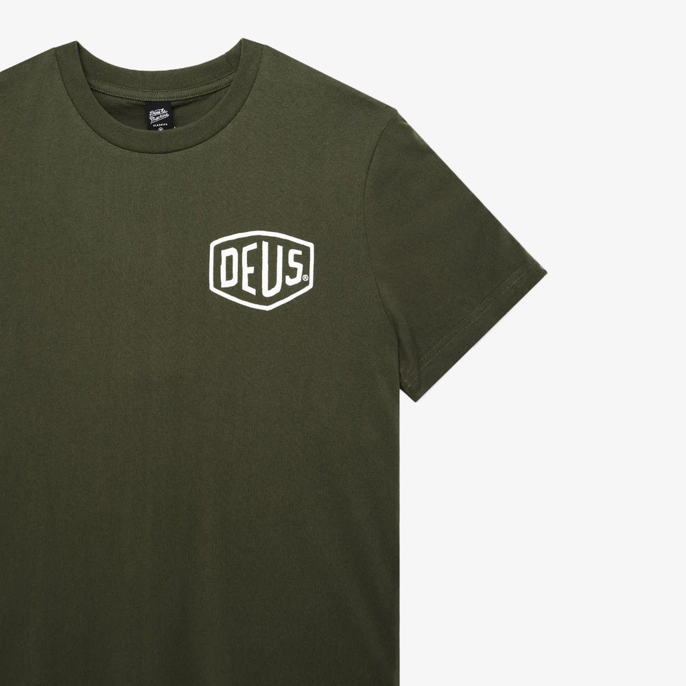 Deus Ex Machina Biarritz Address T-shirt Cypress Green Dmw41808z-cyp