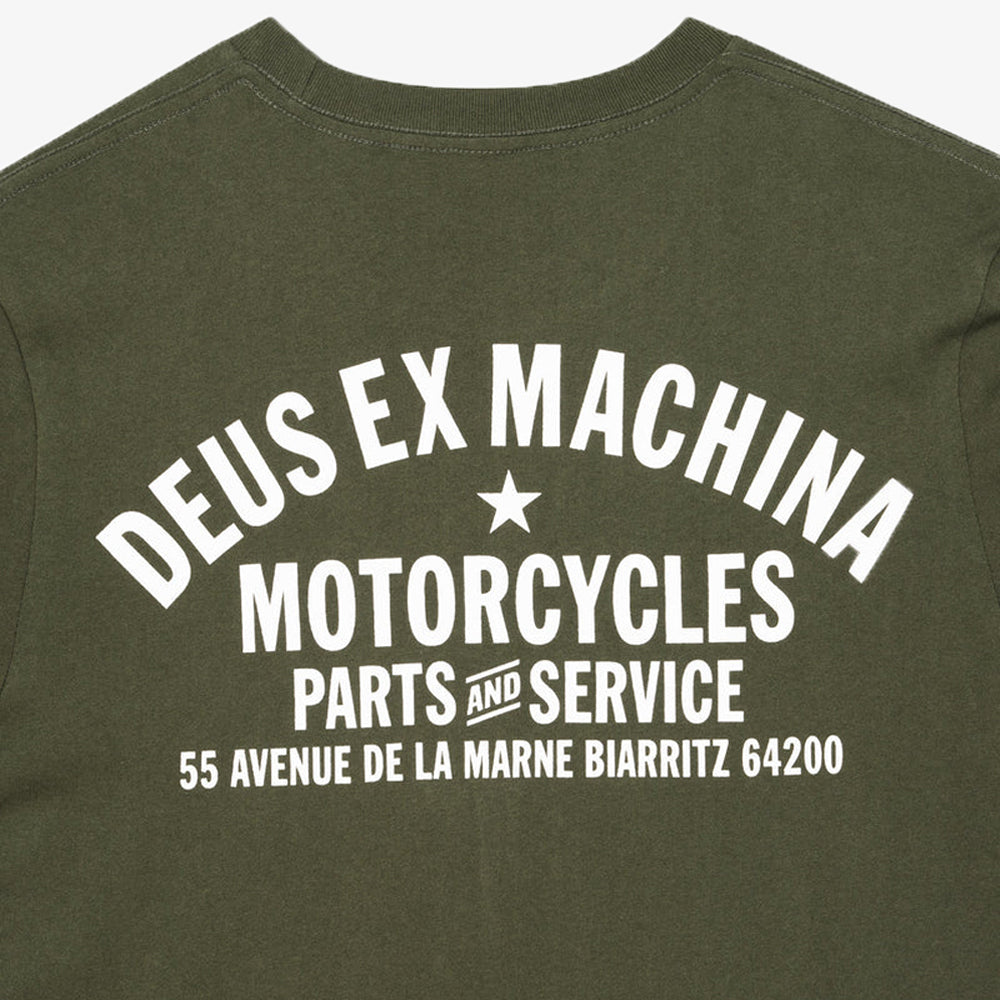 Deus Ex Machina Biarritz Address T-shirt Cypress Green Dmw41808z-cyp