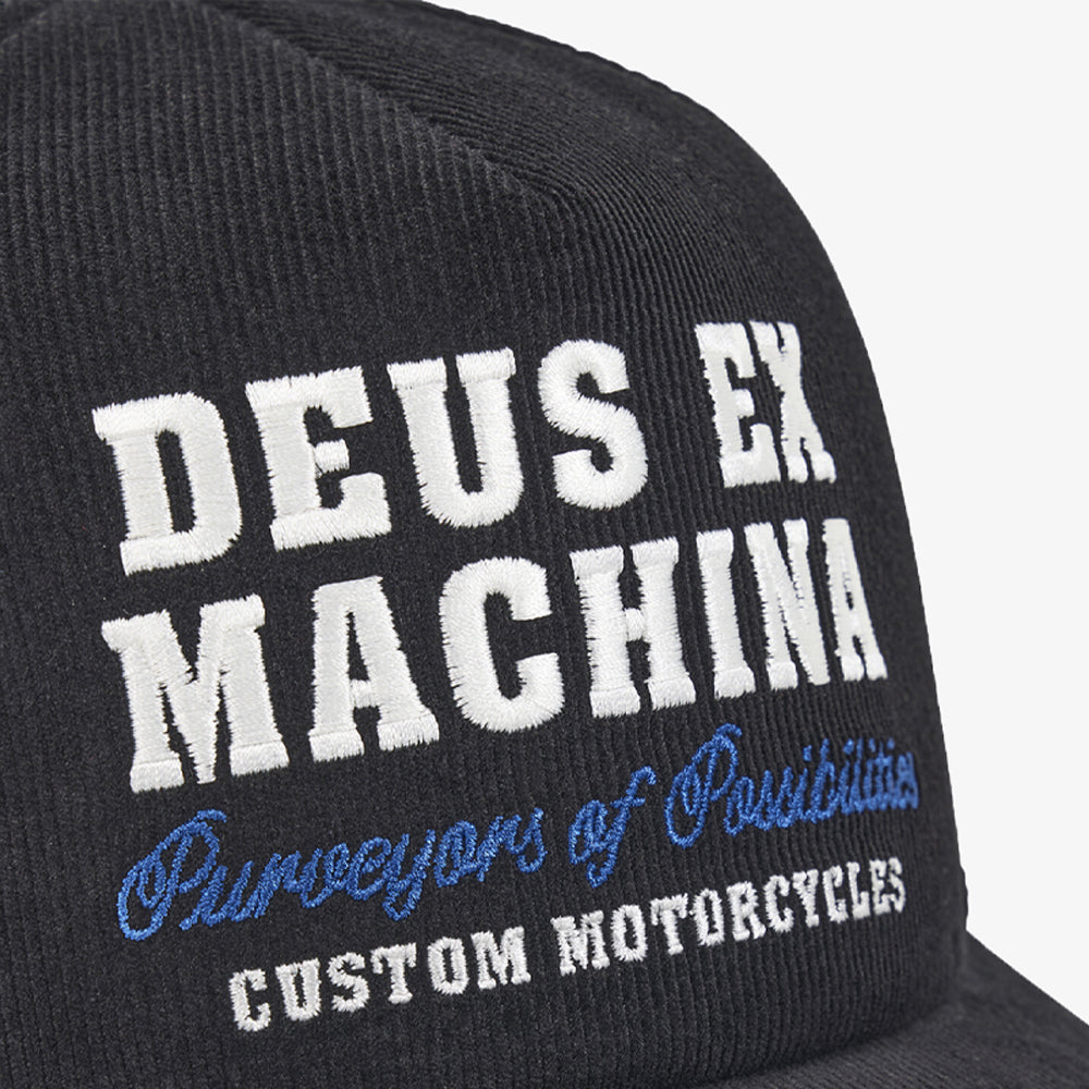 Deus Ex Machina Gumshoe Cord Trucker Casquette Black Dmf257302-blk