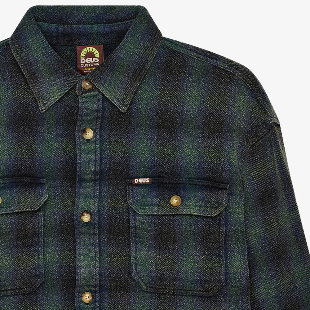 Deus Ex Machina Too Busy To Work Check Shirt Black Check Dmf255243-bch