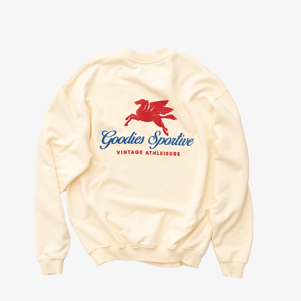 Goodies Sportive 550g Premium Crewneck Ecru/Bleu/Rouge