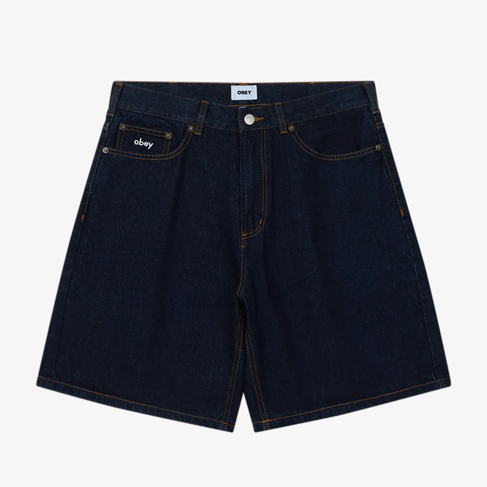 Obey Bigwig Baggy Denim Short Rinse Indigo 172100090-rid