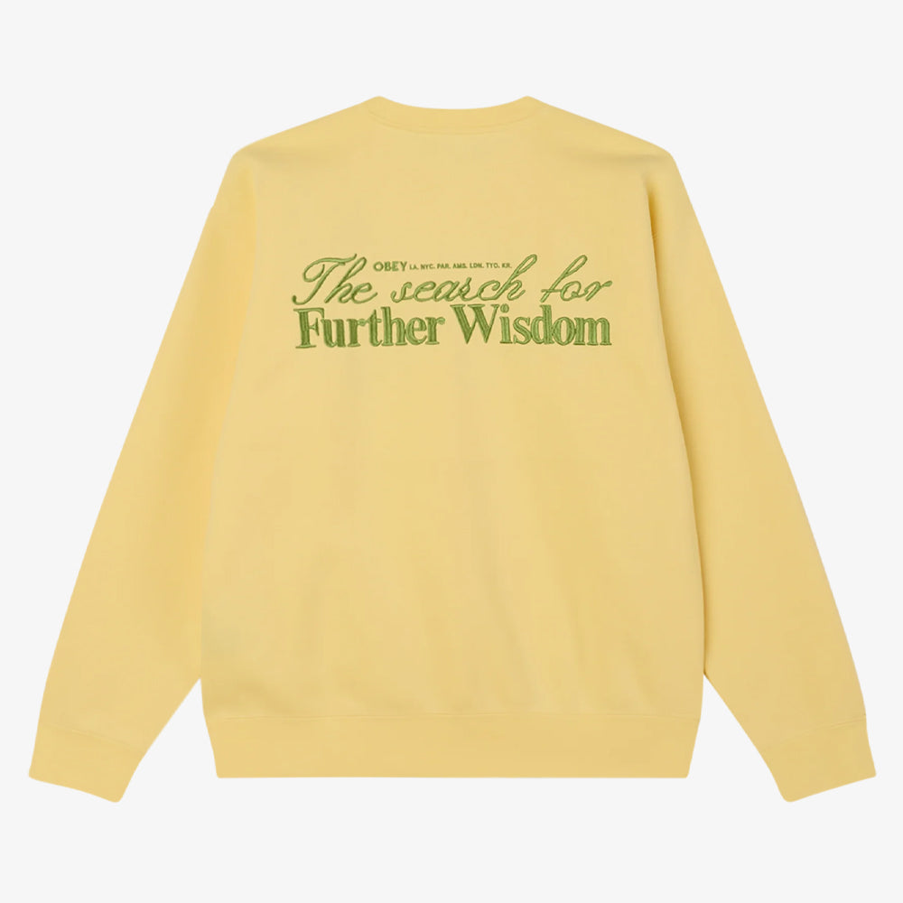 Obey Further Wisdom Crew Sweat Pale Banana 112480159-pbn