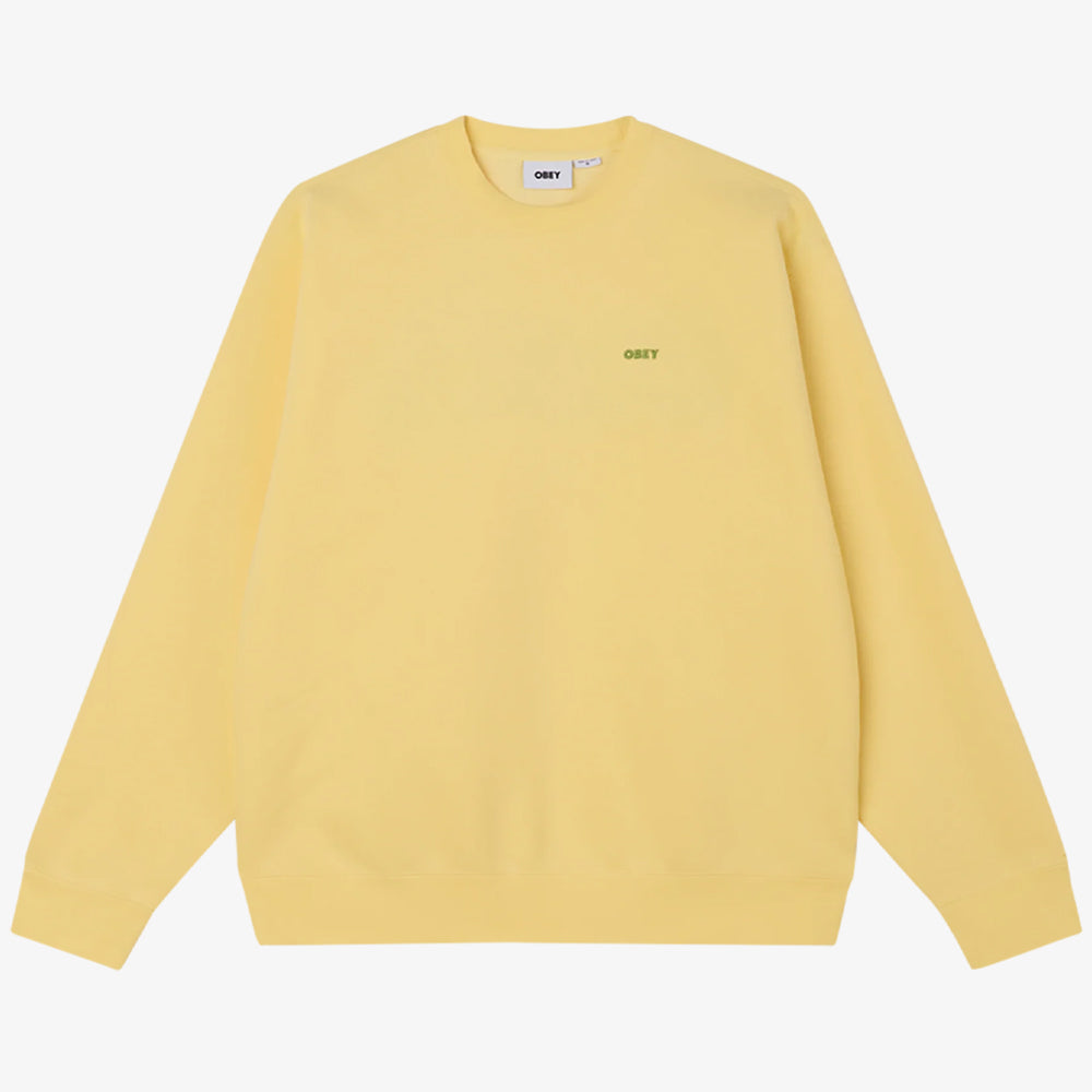 Obey Further Wisdom Crew Sweat Pale Banana 112480159-pbn