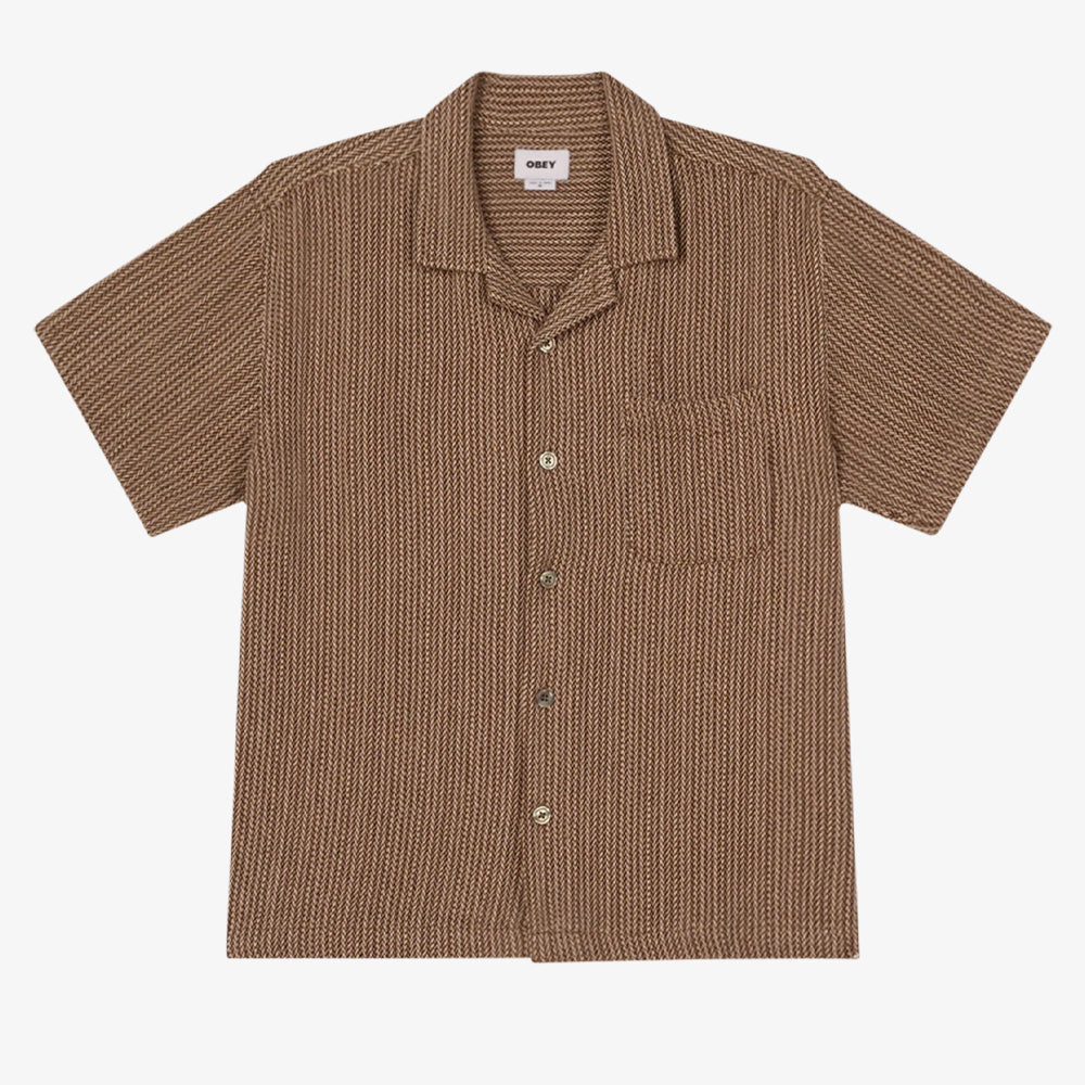 Obey Horace Woven Shirt S/S Unbleached Multi 181210437-ubl
