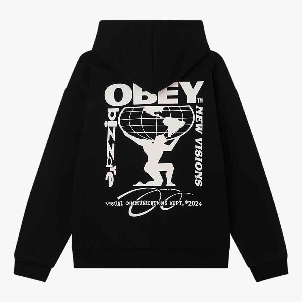 Obey New Visions Extra Heavy Hood Black 112470243-blk