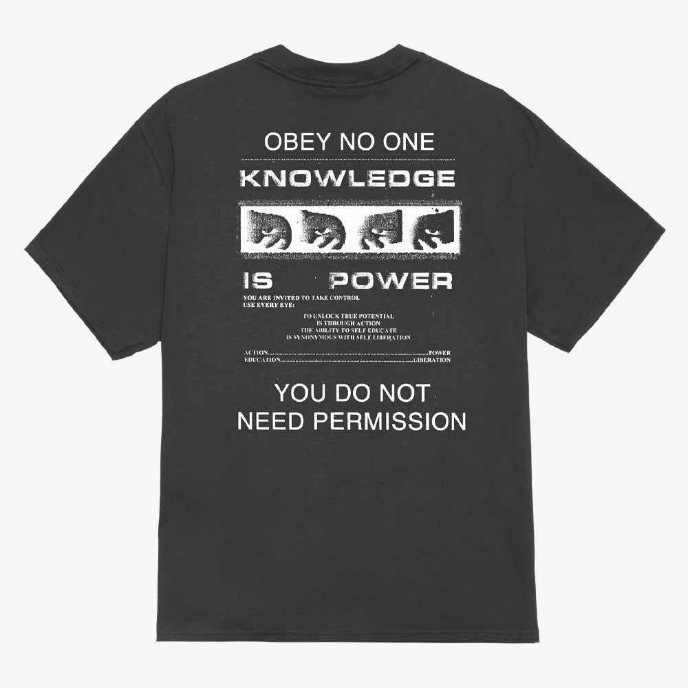 Obey Obey Permission Tshirt Vintage Black 165264087-vbl