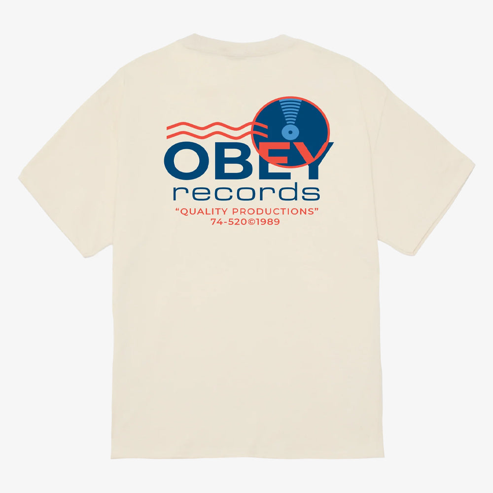 Obey Obey Records Sound Waves Tshir Cream 165264050-crm