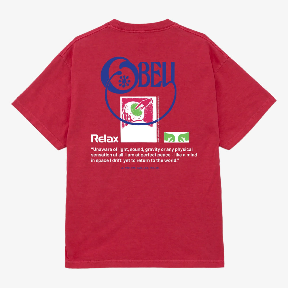 Obey Obey Relax Pigment Tshirt Pigment Raspberry 167924102-ras