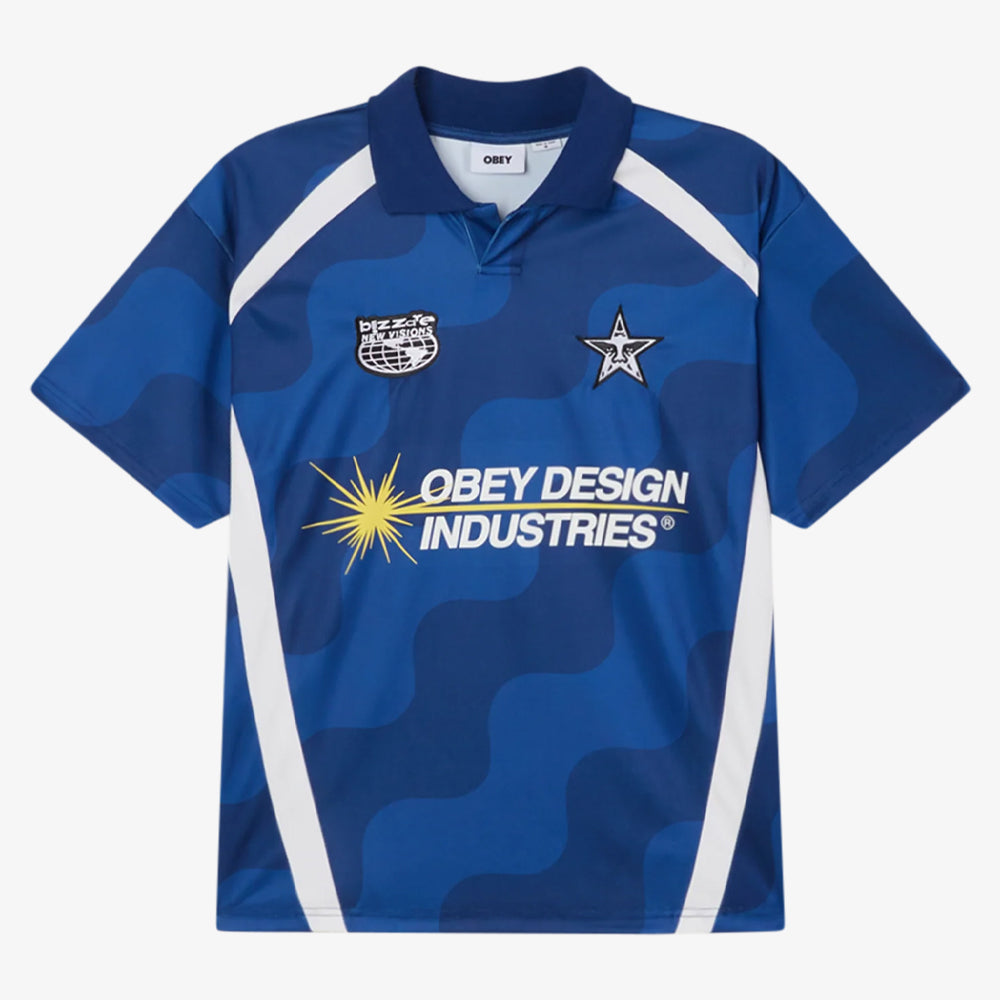 Obey Obey Soccer Jersey Polo S/S Blue Multi 131080372-bmu