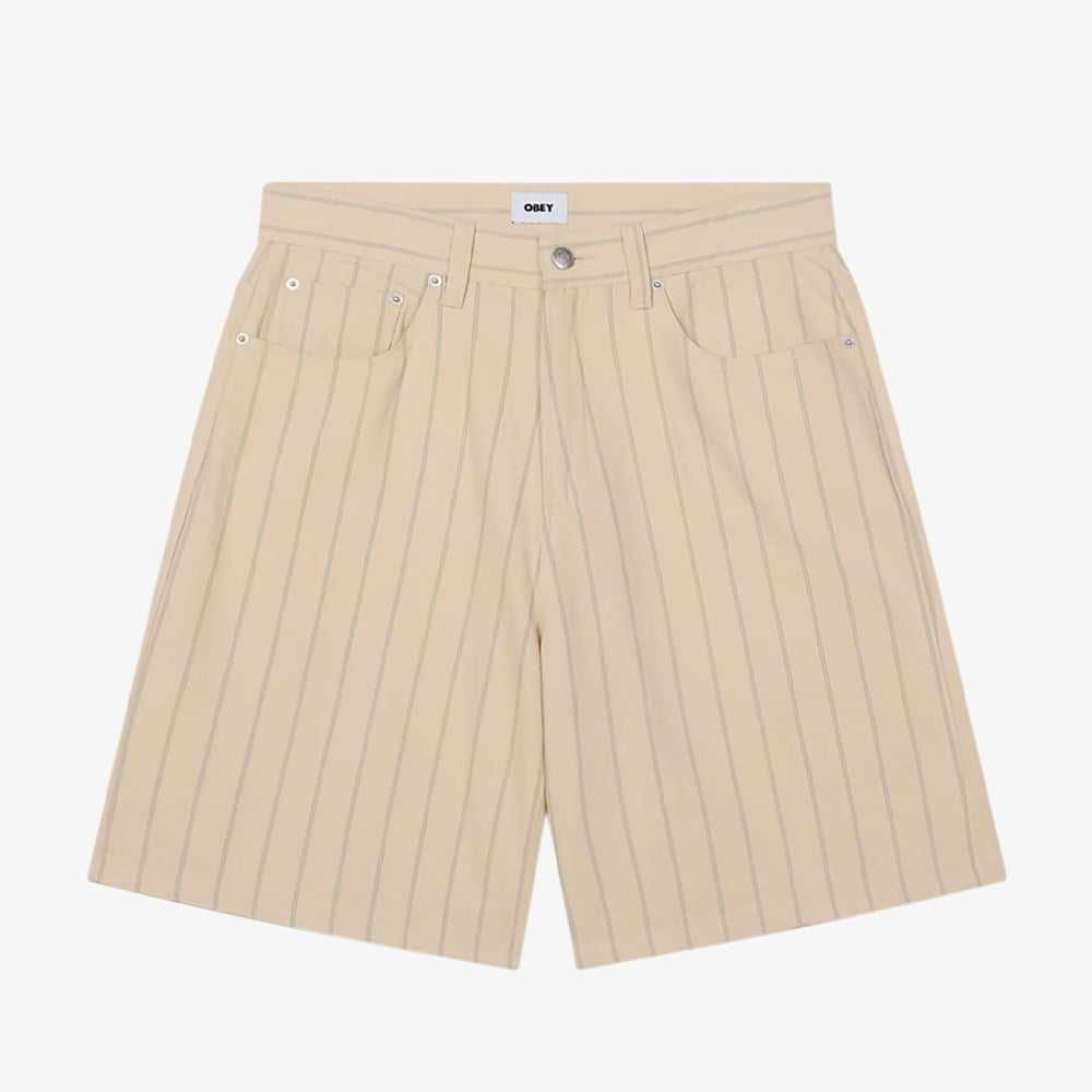 Obey Stripe Baggy Denim Short Pelican Multi 172100094-pel