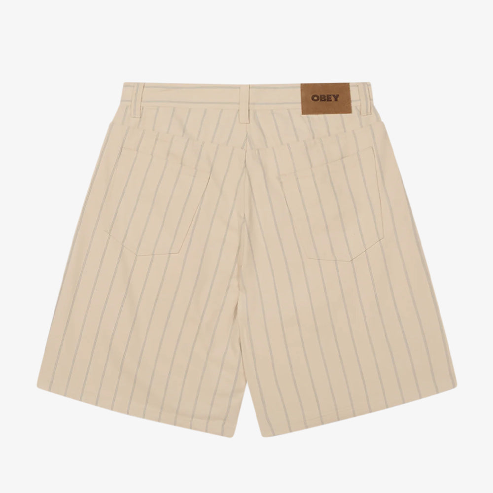 Obey Stripe Baggy Denim Short Pelican Multi 172100094-pel