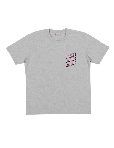 Bisous Skateboards Sonics T-Shirt Sport Grey Pink