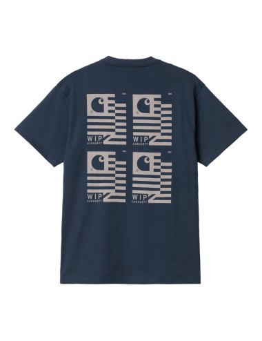 Carhartt WIP S/S Stamp State T-Shirt Blue Grey I032374-1V6-XX