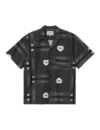 Carhartt WIP S/S Heart Bandana Shirt Heart Bandana Allover Print Black I033075-24M-XX