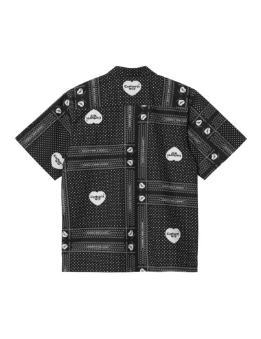 Carhartt WIP S/S Heart Bandana Shirt Heart Bandana Allover Print Black I033075-24M-XX