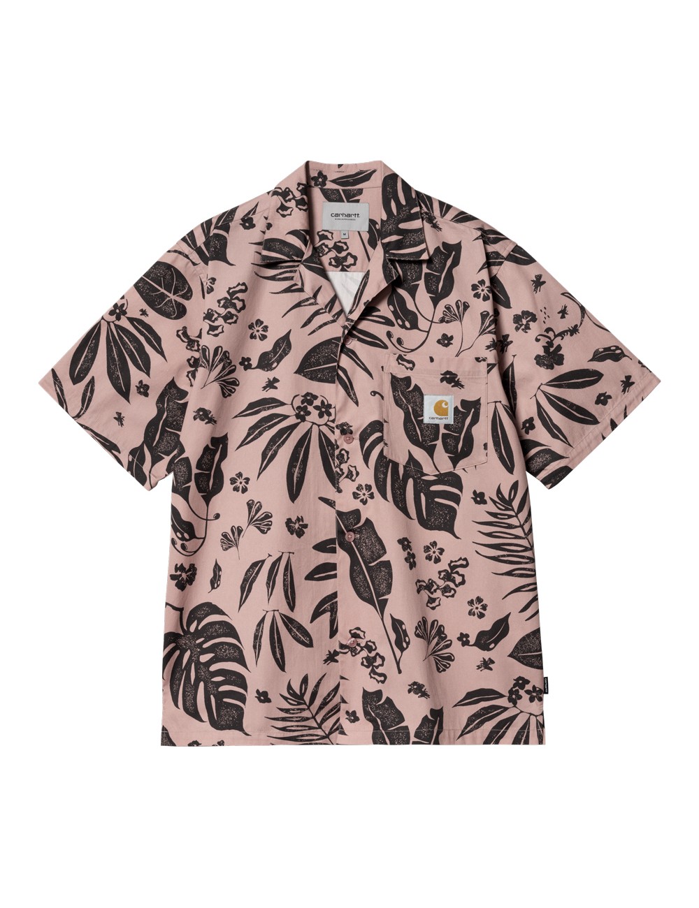 Carhartt WIP S/S Woodblock Shirt Woodblock Print Glassy Pink I033073-24K-XX