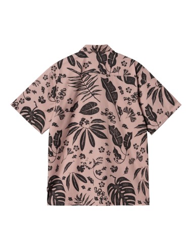 Carhartt WIP S/S Woodblock Shirt Woodblock Print Glassy Pink I033073-24K-XX