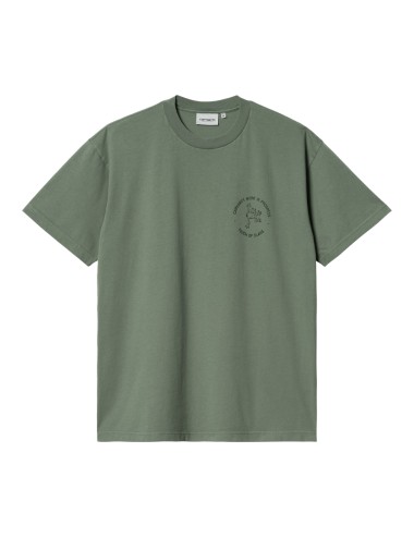 Carhartt WIP S/S Stamp T-Shirt Duck Green Black Stone Washed I033670-2B1-06