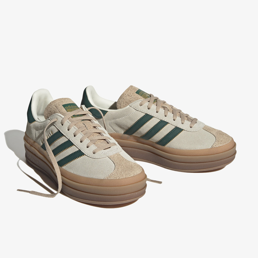 Adidas Gazelle Bold W Cream White Collegiate Green Magic Beige Id7056