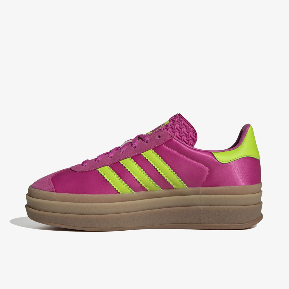 Adidas Gazelle Bold W Semi Lucid Fuchsia Solar Slime Gold Metallic Ji2705