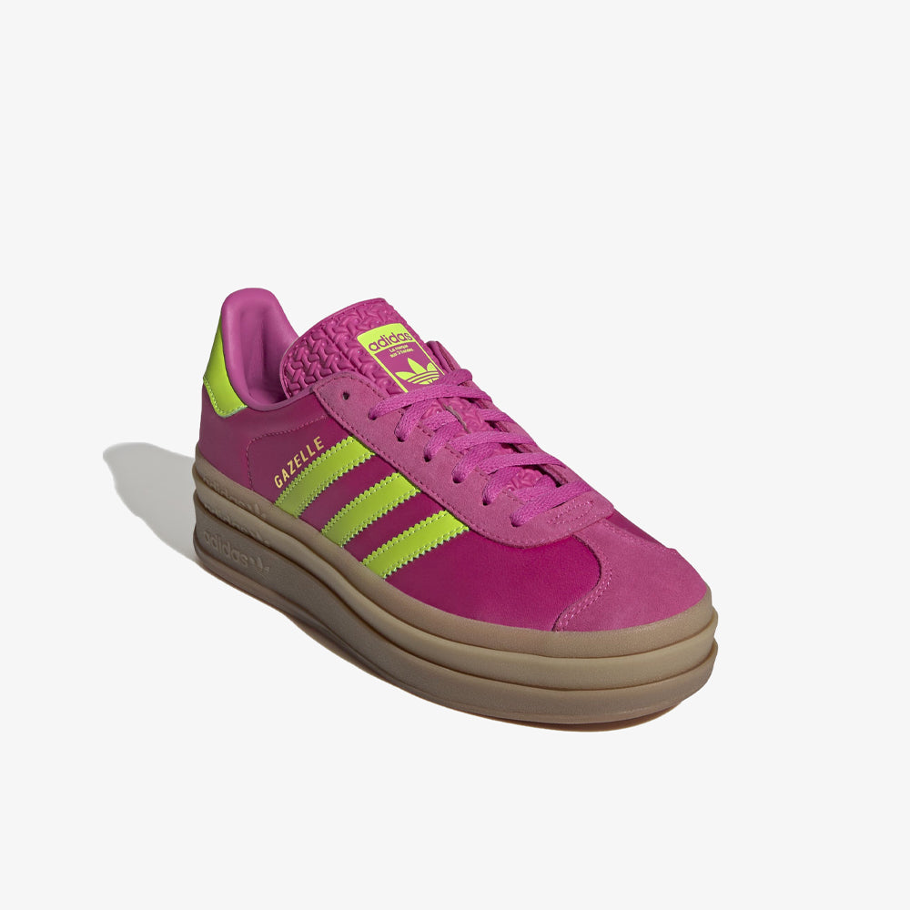 Adidas Gazelle Bold W Semi Lucid Fuchsia Solar Slime Gold Metallic Ji2705