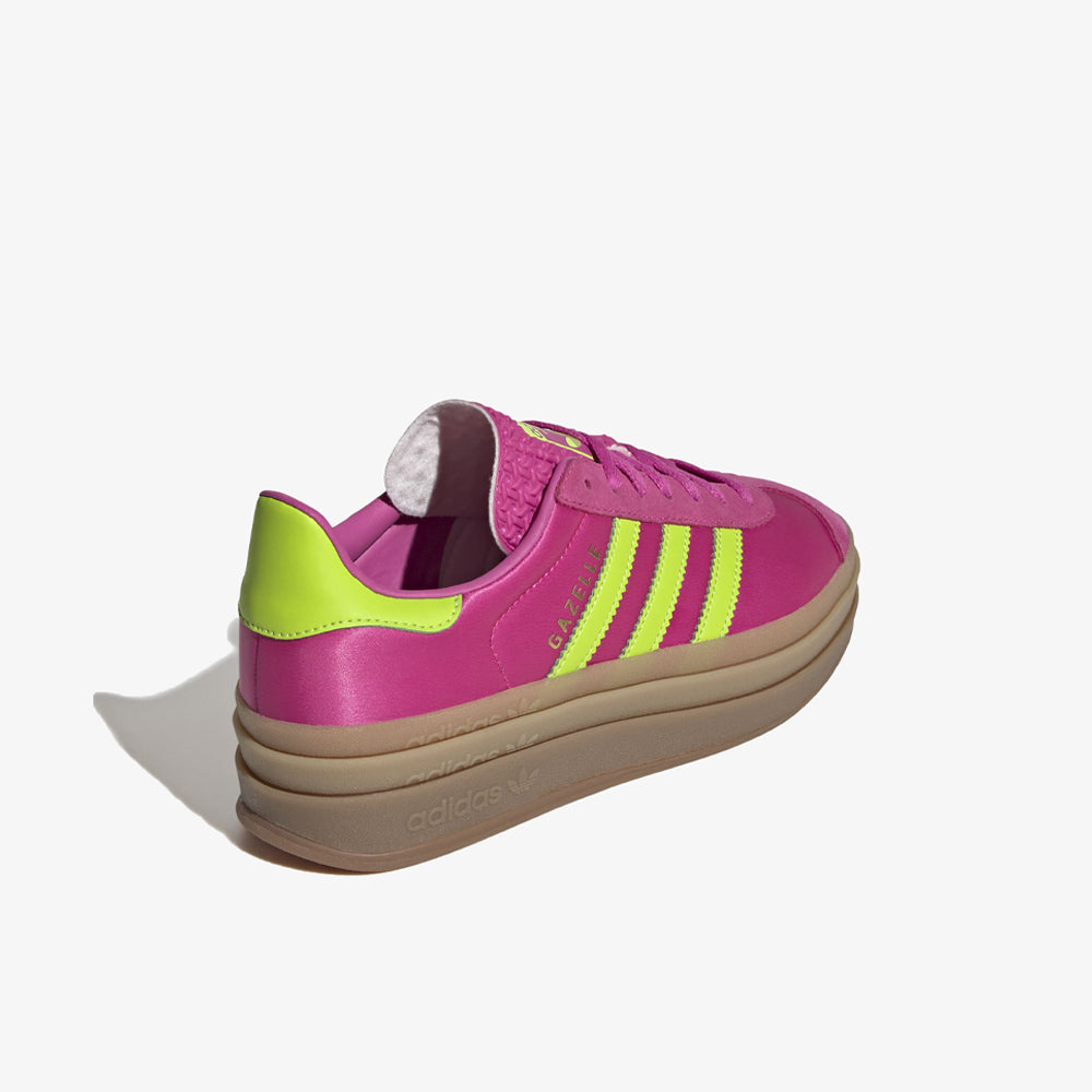 Adidas Gazelle Bold W Semi Lucid Fuchsia Solar Slime Gold Metallic Ji2705