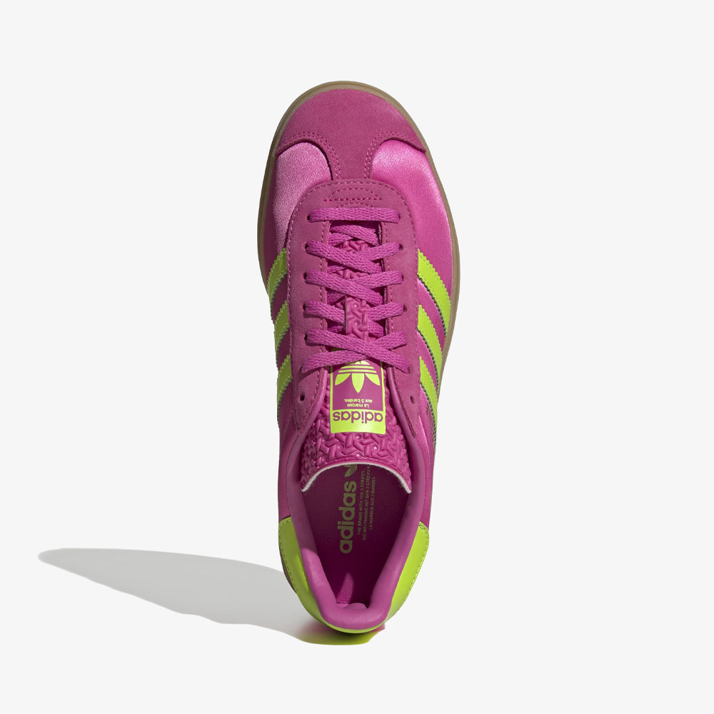 Adidas Gazelle Bold W Semi Lucid Fuchsia Solar Slime Gold Metallic Ji2705
