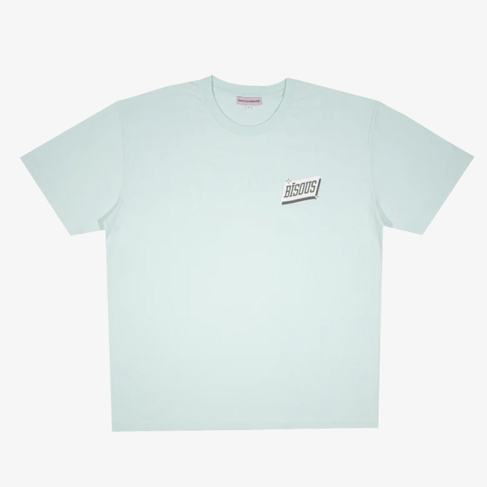Bisous Skateboards Tshirt Flag Light Mint Ss25/26
