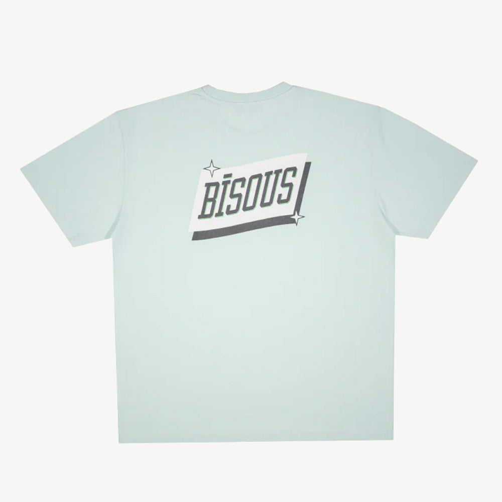 Bisous Skateboards Tshirt Flag Light Mint Ss25/26