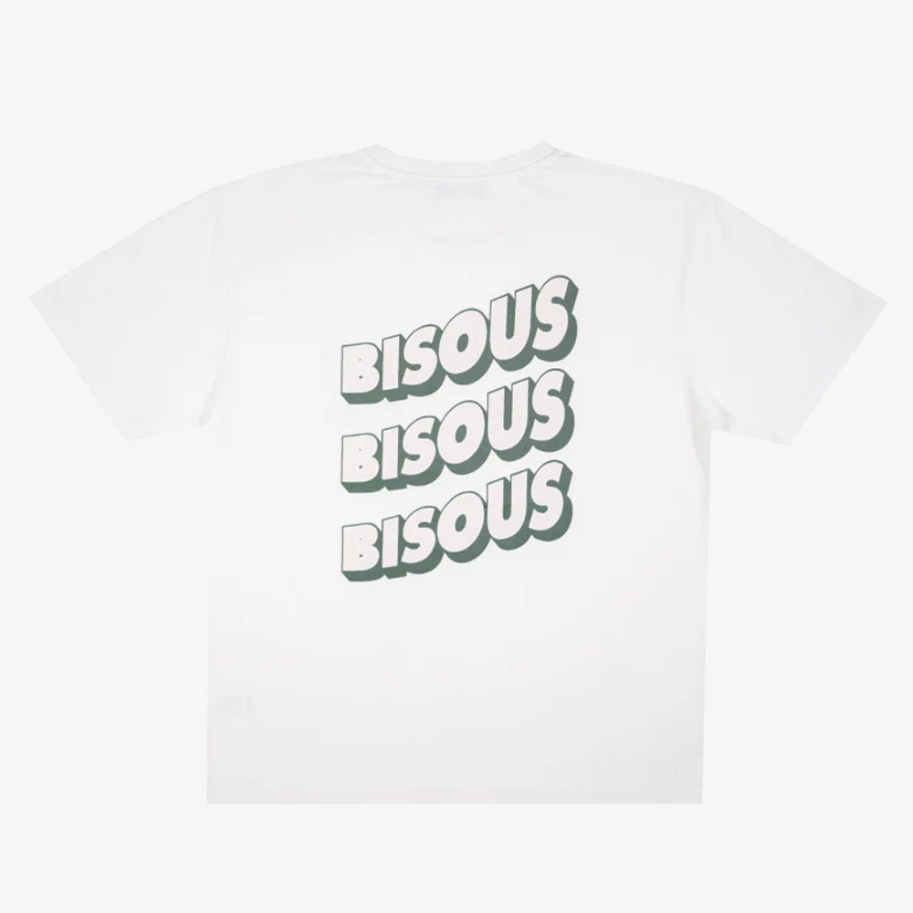 Bisous Skateboards Tshirt Sonics White Light Pink Ss25/7