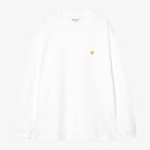 Carhartt Wip L/S Chase Tshirt White Gold I026392-00r-xx
